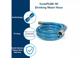 Camco TastePURE Premium Drinking Water Hose - 10 ft. 5/8" ID