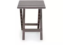 Camco Adirondack Folding Side Table - Taupe, 14"W x 12"D x 15"H