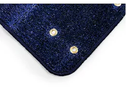 Camco Premium Wrap Around RV Step Artificial Turf Rug - 20" Wide Blue