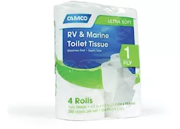 Camco RV Bathroom Toilet Tissue - 1 Ply, 4 Rolls
