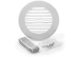 Camco Ceiling vent, a/c, fixed louvers, white