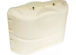 Camco RV Propane Tank Cover for two 20 lb. Steel Tanks – Colonial White