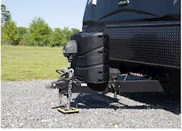 Camco RV Propane Tank Cover for two 20 lb. or 30 lb. Steel Tanks – Black