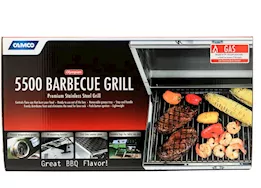Camco Olympian 5500 Premium Stainless Steel Portable LP RV Gas Grill