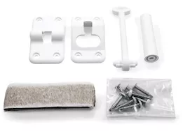 Camco Door holder kit, 3.5" white w/door bumper