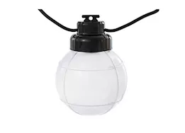 Camco Outdoor Globe Lights - 6 Clear Globes, Black Cord