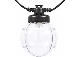 Camco Outdoor Globe Lights - 10 Clear Globes, Black Cord