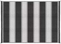 Camco Open Air Reversible Outdoor Mat - 6' x 9' Charcoal Stripe