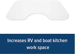 Camco Large rv/marine sink mat cutting board 12in x 18in white