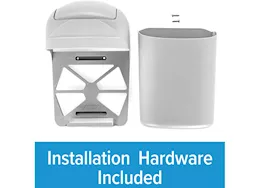 Camco Cabinet mount trash can, 5 quart, gray (e/f)