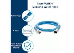 Camco Tastepure 4ft premium drinking water hose, 5/8in id llc
