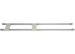 Camco Double Refrigerator Bar – Extends 16" to 28", Gray