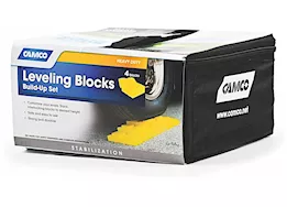 Camco Leveling Blocks (4-Pack) with Zippered Storage Bag - Yellow