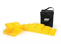 Camco Leveling Blocks (10-Pack) with Zippered Storage Bag - Yellow