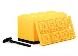 Camco FasTen Leveling Blocks (10-Pack) with T-Handle – 4x2, Yellow