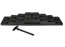 Camco FasTen Leveling Blocks (10-Pack) with T-Handle – 2x2, Brown