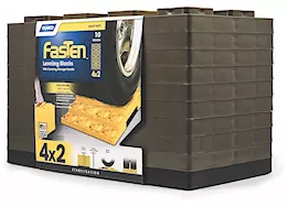 Camco FasTen Leveling Blocks (10-Pack) with T-Handle – 4x2, Brown