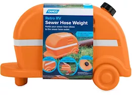 Camco Retro rv 4n1 sewer weight, orange