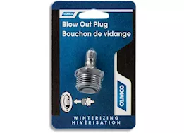 Camco Blow out plug - black plastic w/ valve (eng/fr)