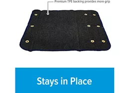 Camco Premium Wrap Around RV Step Artificial Turf Rug - 20" Wide Blue