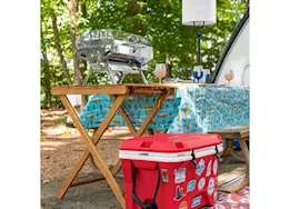 Camco Life is better at the campsite - tablecloth w/ bench covers, sketch pattern