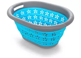 Camco Collapsible utility basket, small, gray/teal