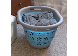 Camco Collapsible utility basket, small, gray/teal