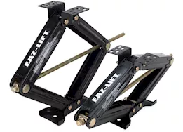 Camco EAZ-Lift Heavy Duty 24” Leveling Scissor Jack (2-Pack) with Drill Adapter – 7500 lb. Capacity