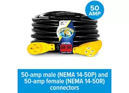 Camco Powergrip - ext cord 50ft 50a 125-250v/12500w 6/8ga(e/f)cetlus
