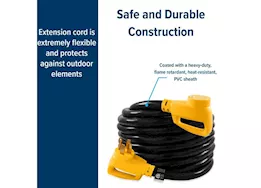 Camco PowerGrip Extension Cord with Carrying Strap - 30 ft., 50 Amp Male to 50 Amp Female