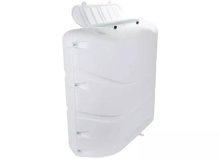 Camco RV Propane Tank Cover for two 20 lb. or 30 lb. Steel Tanks – Polar White