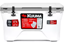 Camco Kuuma 50 Quart Cooler - White/Gray