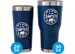 Camco Life is better at the campsite - tumbler, painted navy, 20oz