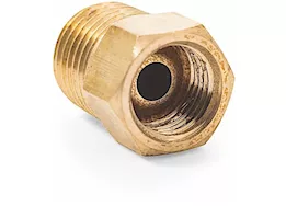 Camco lp fitting, 1/4in m npt x 1/4in f inverted flare w/check valve