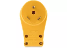 Camco RV 30 Amp Power Grip Male Replacement Plug in Clamshell Package - TT-30P Male Plug