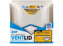 Camco Polypropylene Replacement RV Vent Lid (Single) for Ventline (Pre-2008) & Elixir (1994+) - White