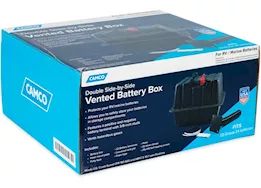Camco Battery box, double side-by-side, compartment vented