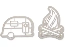 Camco Life is better at the campsite - cookie cutters, 2 pk (camper & campfire)