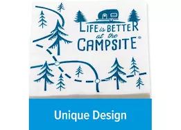 Camco Life is better at the campsite paper napkins, map design