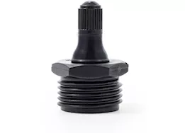 Camco Blow out plug - black plastic w/ valve (eng/fr)