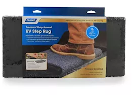 Camco Premium Wrap Around RV Step Scrub Rug - 18" Wide Gray|42964