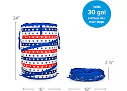 Camco Pop-Up Container - 18" x 24" Blue/Red w/ Stars