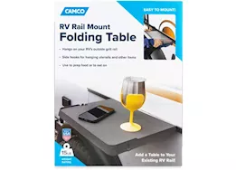 Camco Rv rail mount folding table, 16inx12in