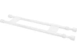 Camco Double Refrigerator Bar - Extends 16" to 28", White