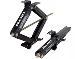 Camco EAZ-Lift Heavy Duty 24” Leveling Scissor Jack (2-Pack) with Drill Adapter – 7500 lb. Capacity