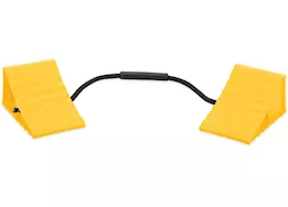 Camco Wheel chock, double w/rope, yellow (e/f)