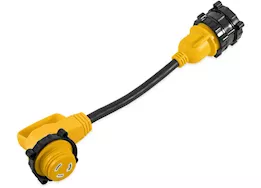 Camco Power Grip Locking Dogbone Adapter - 18 in., 30A, 125V/3750W, L5-30P to L5-30R