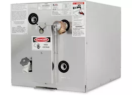 Camco 6 gal electric water heater, 240v (l1&n wiring) rear heat exch,fr/back mount