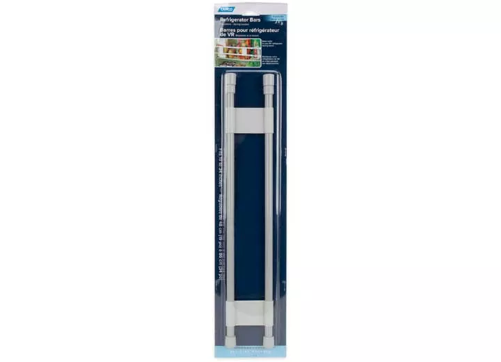 Camco Double Refrigerator Bar – Extends 19" to 34", Gray