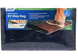 Camco Premium Wrap Around RV Step Artificial Turf Rug - 20" Wide Blue